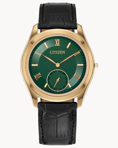 Eco-Drive One Green Dial Crocodile Strap AQ5022-02W | CITIZEN Eco-Drive One Green Dial Crocodile Strap AQ5022-02W | CITIZEN